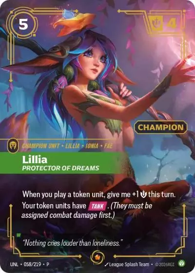 Lillia, Protector of Dreams - UNL-058-p2 - Promotional Cards - Riftbound card